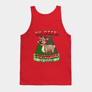 Deer Christmas, Christmas Is Here, Holiday Shirt Tank Top